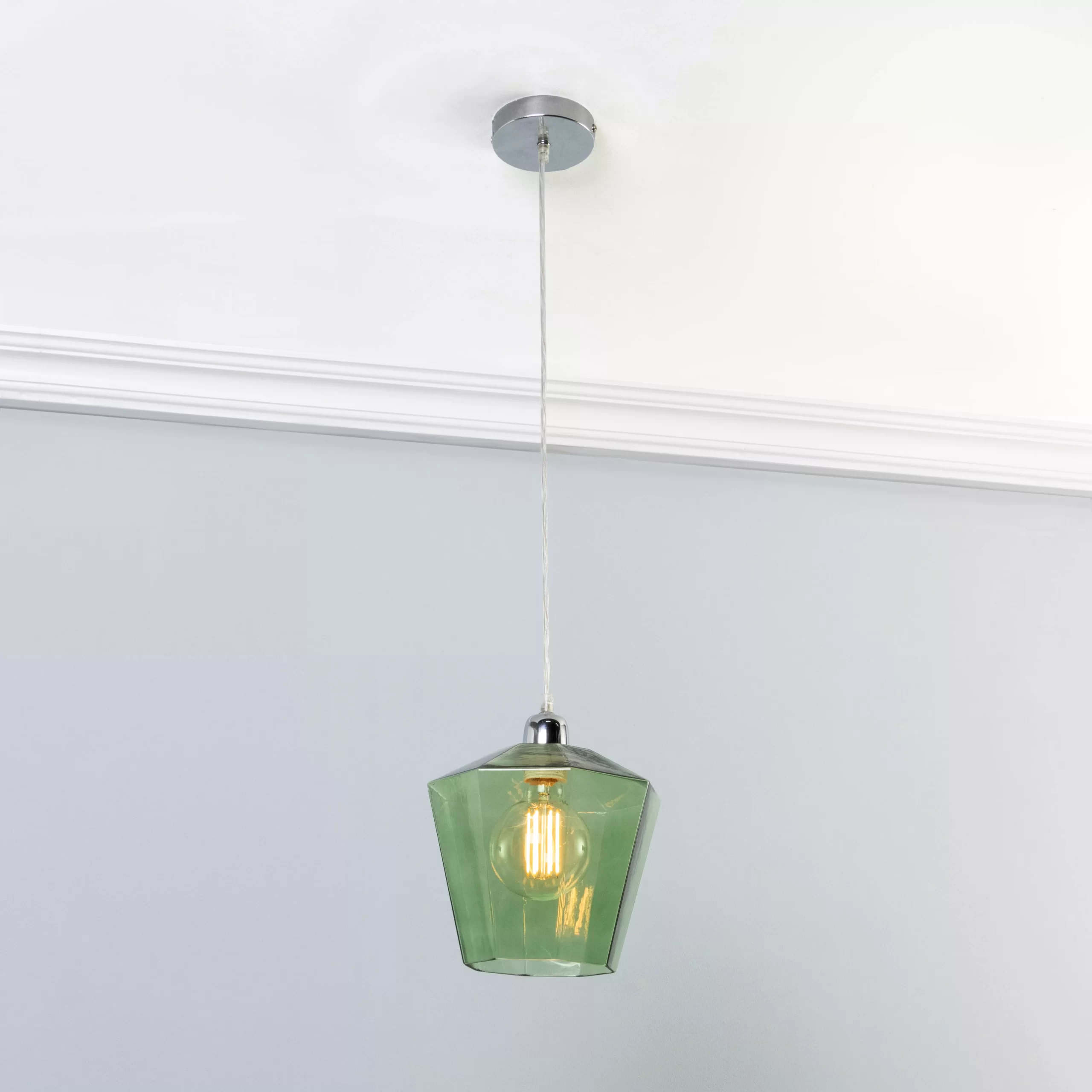 Inlight Midi Green Pendant Ceiling Light, (Dia)225mm 3 Inlight Midi Green Pendant Ceiling Light, (Dia)225mm