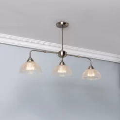 Inlight THEA Satin Nickel Effect Pendant Ceiling Light, (Dia)800mm