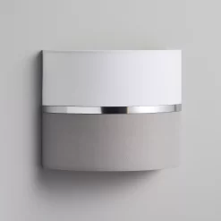 Isonoe Metallic Band Grey & White Wired Wall Light 9 Isonoe Metallic Band Grey & White Wired Wall Light -Professional Electrical Lighting Store isonoe metallic band grey white wired wall light5020024706837 01i bq