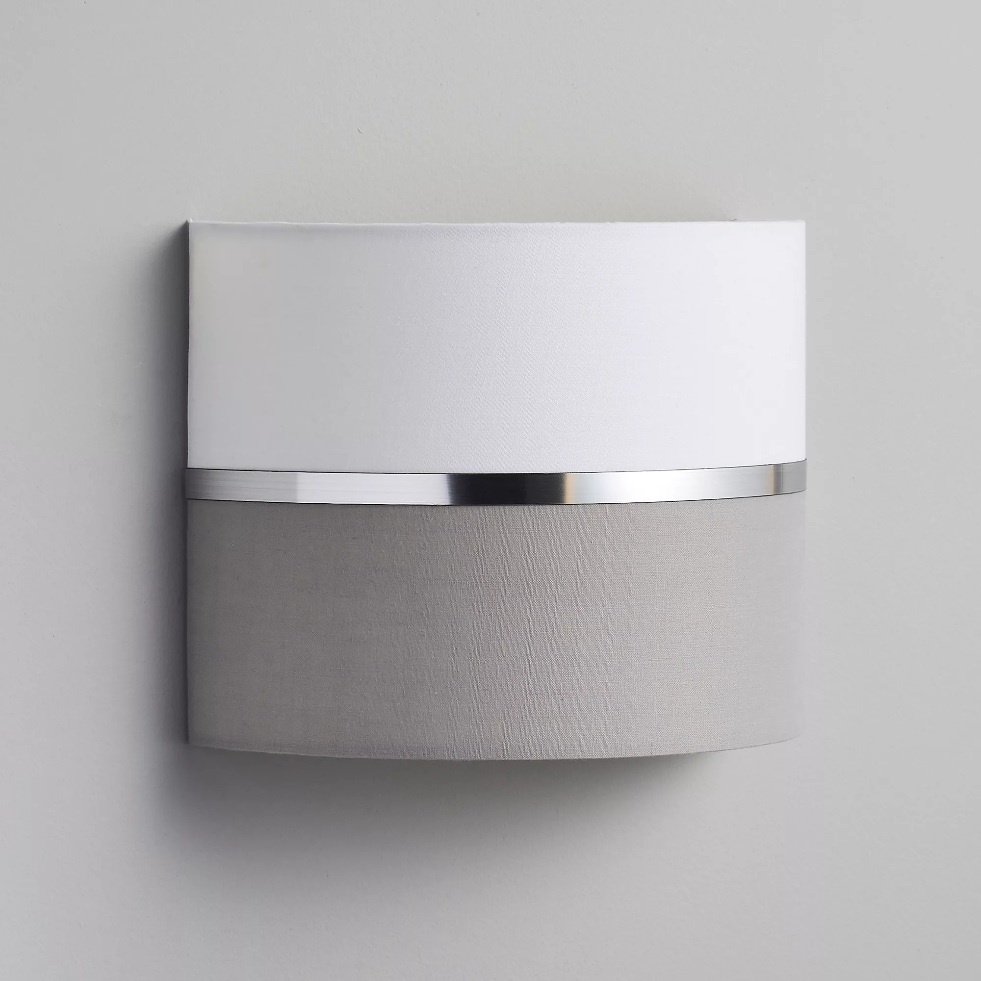 Isonoe Metallic Band Grey & White Wired Wall Light 6 Isonoe Metallic Band Grey & White Wired Wall Light - Image 4
