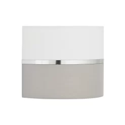 Professional Electrical Lighting Store -Professional Electrical Lighting Store isonoe metallic band grey white wired wall light5020024706837 02c bq