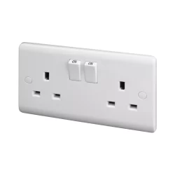 LAP Double 13A Switched Socket & Colour Matched Inserts, Pack Of 5