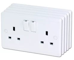 LAP Double 13A Switched Socket & Colour Matched Inserts, Pack Of 5 11 LAP Double 13A Switched Socket & Colour Matched Inserts, Pack Of 5 -Professional Electrical Lighting Store lap double 13a switched socket colour matched inserts pack of 505305490 10c