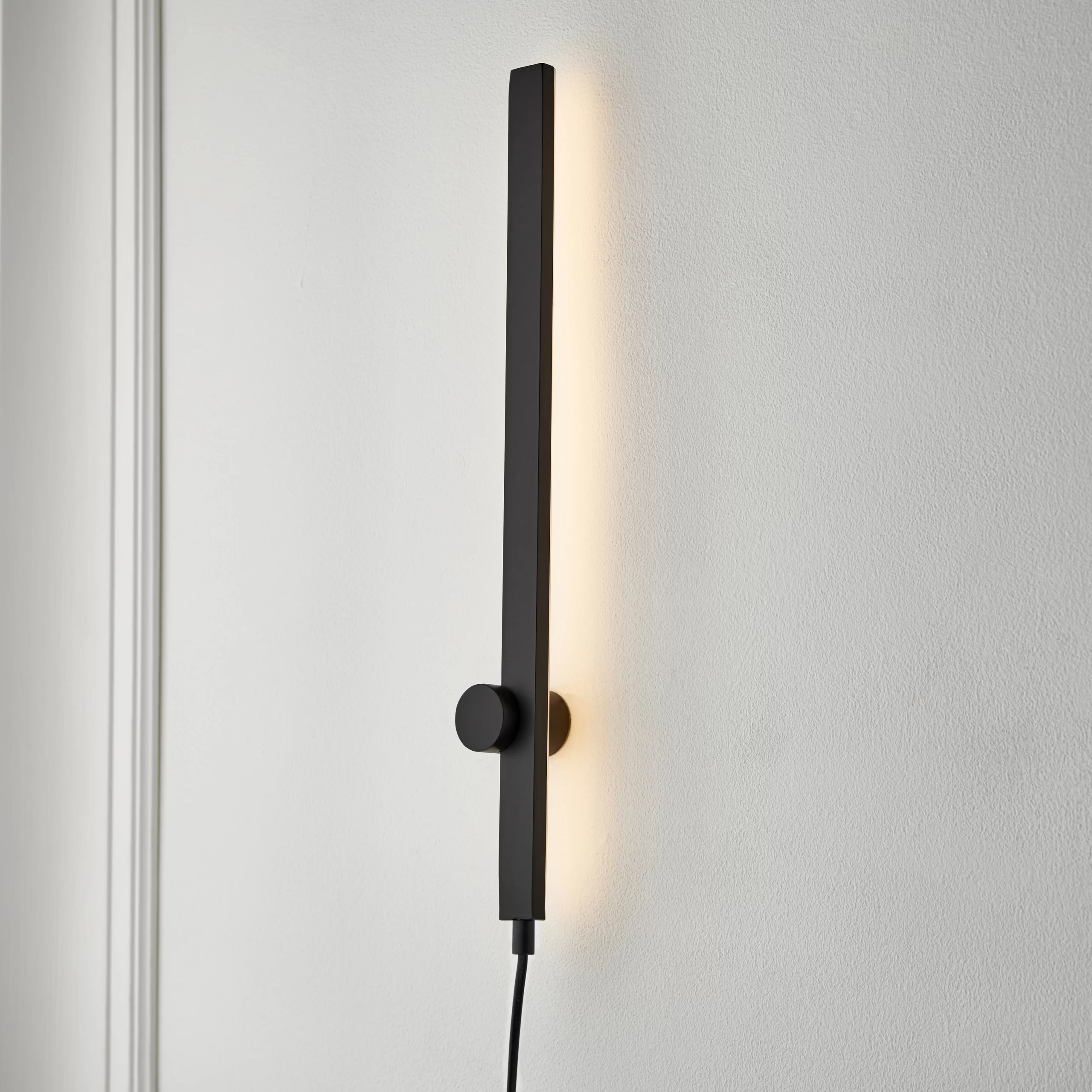 Line Black Plug-in Wall Light 3 Line Black Plug-in Wall Light
