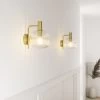 Lybia Satin Brass Effect Wired Wall Light 1 Lybia Satin Brass Effect Wired Wall Light -Professional Electrical Lighting Store lybia satin brass effect wired wall light5063022031112 01i