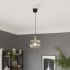 Lybia Satin Brass Pendant Ceiling Light, (Dia)250mm