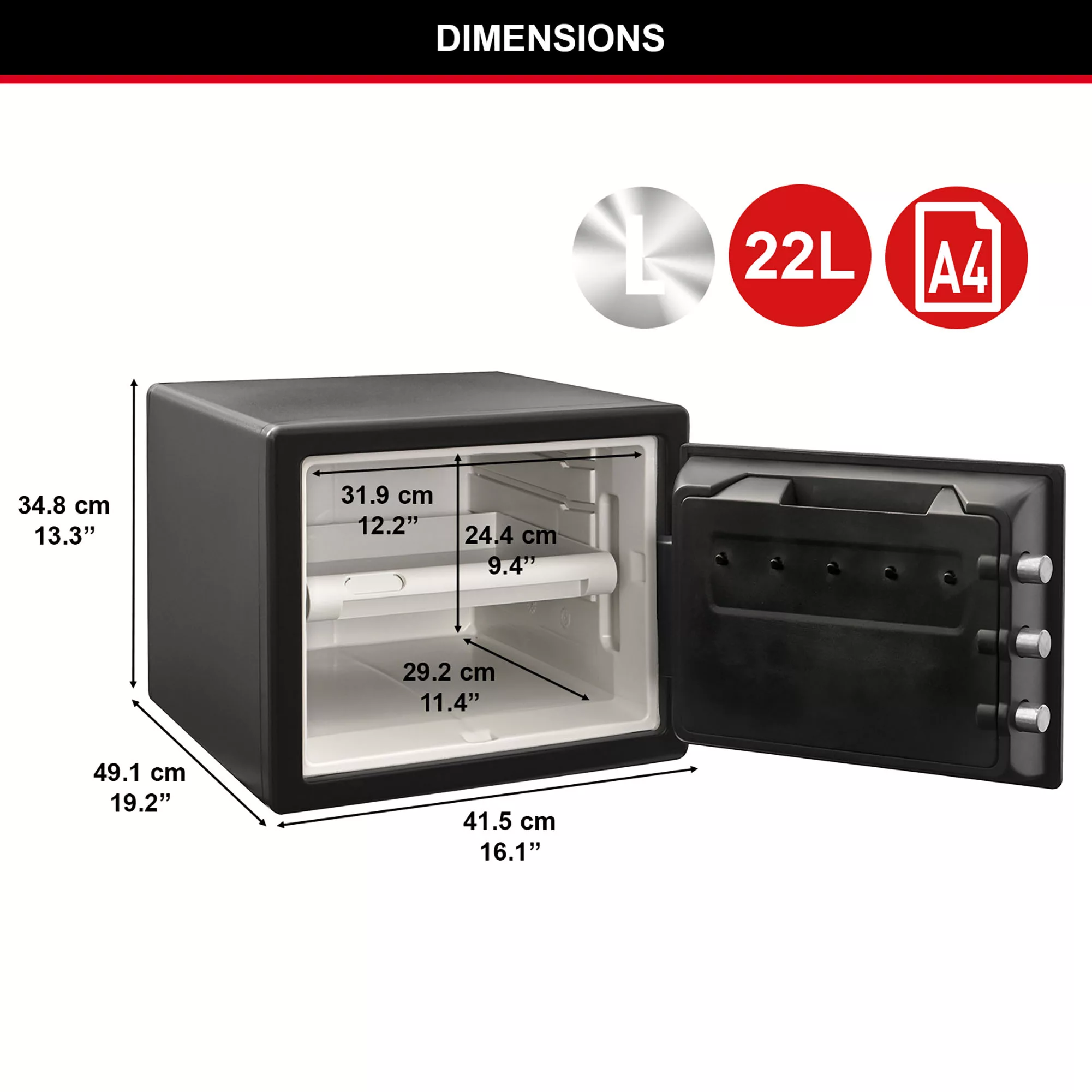 Master Lock 22L Fire-rated Electronic Combination Digitally-locked Safe 10 Master Lock 22L Fire-rated Electronic Combination Digitally-locked Safe - Image 8