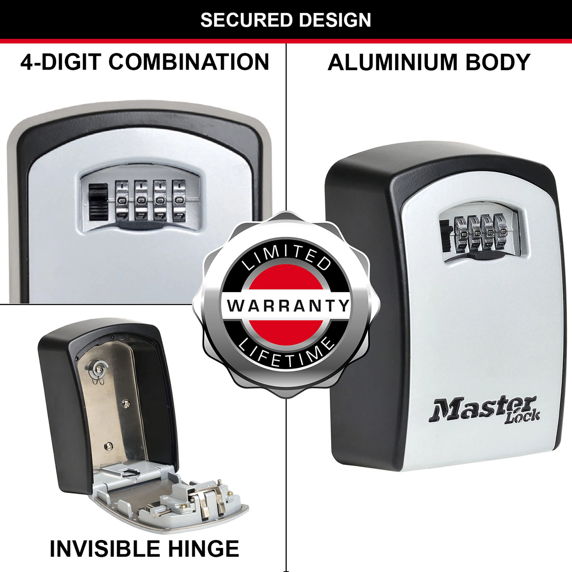 Master Lock 4 Digit Wall-mounted External Combination Key Safe Extra Large 8 Master Lock 4 Digit Wall-mounted External Combination Key Safe Extra Large - Image 6