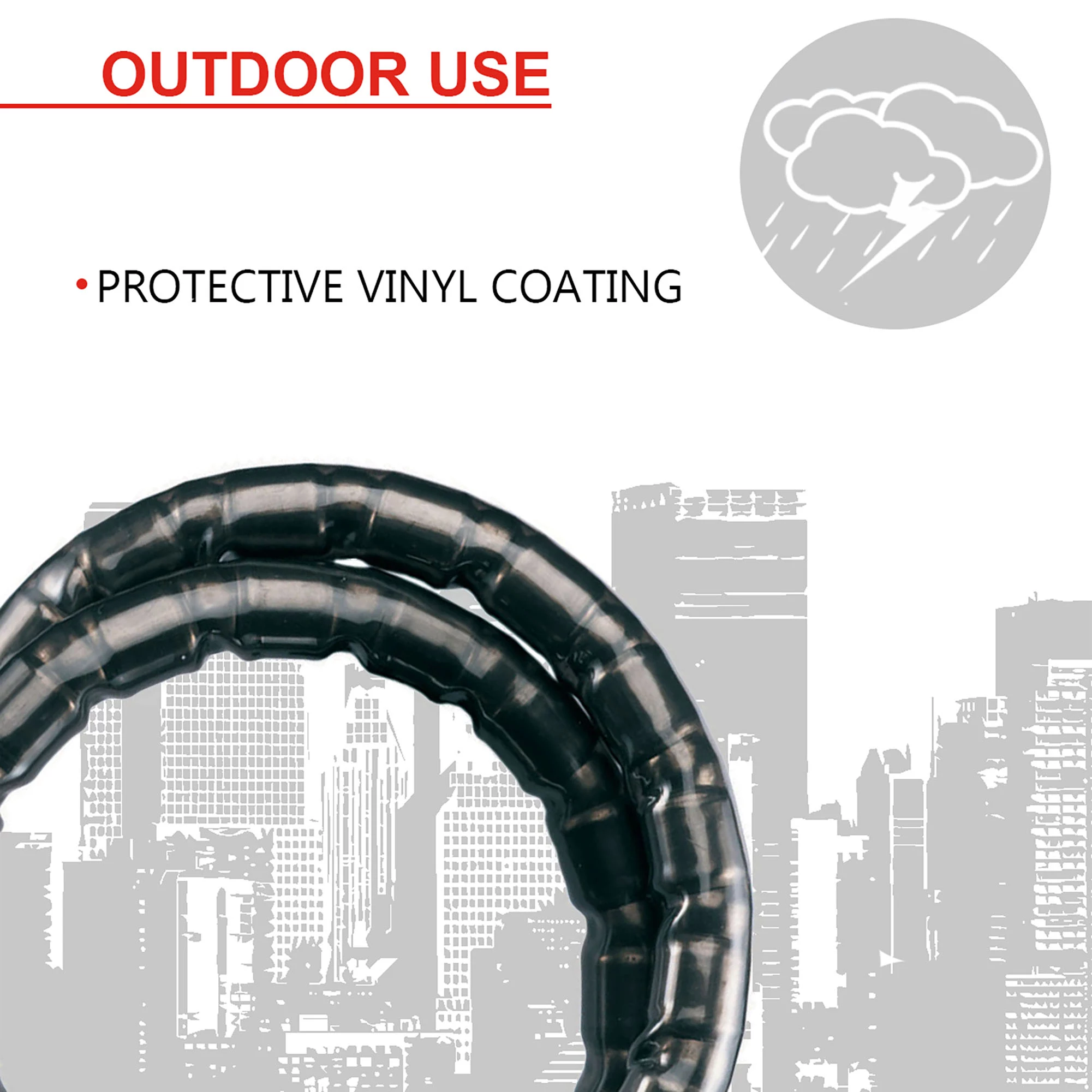 Master Lock Black Steel Motorbike Cable Lock (L)2m 5 Master Lock Black Steel Motorbike Cable Lock (L)2m - Image 3