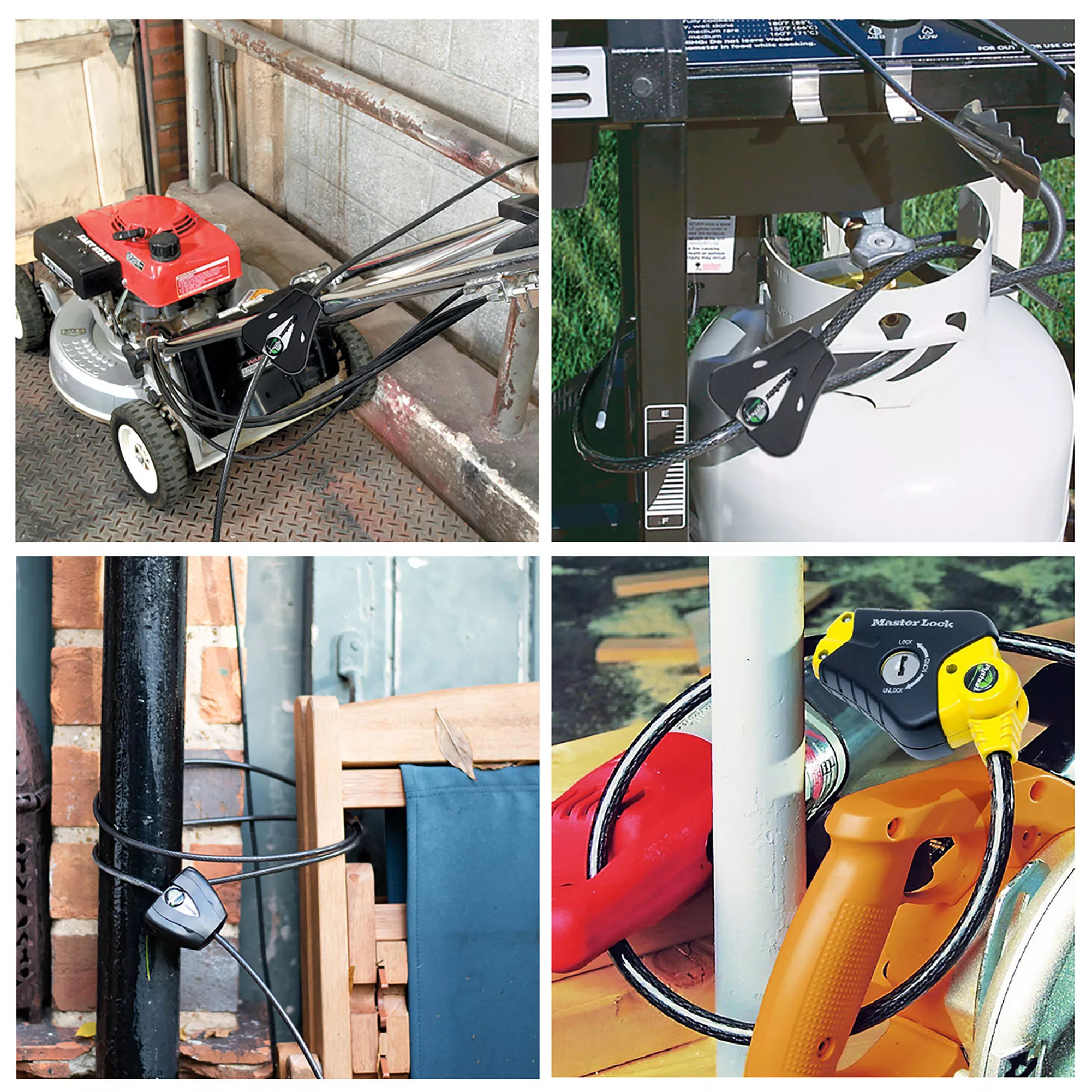 Master Lock Python Black & Yellow Braided Steel Bike & Motorbike Cable Lock (L)1.8m 7 Master Lock Python Black & Yellow Braided Steel Bike & Motorbike Cable Lock (L)1.8m - Image 5