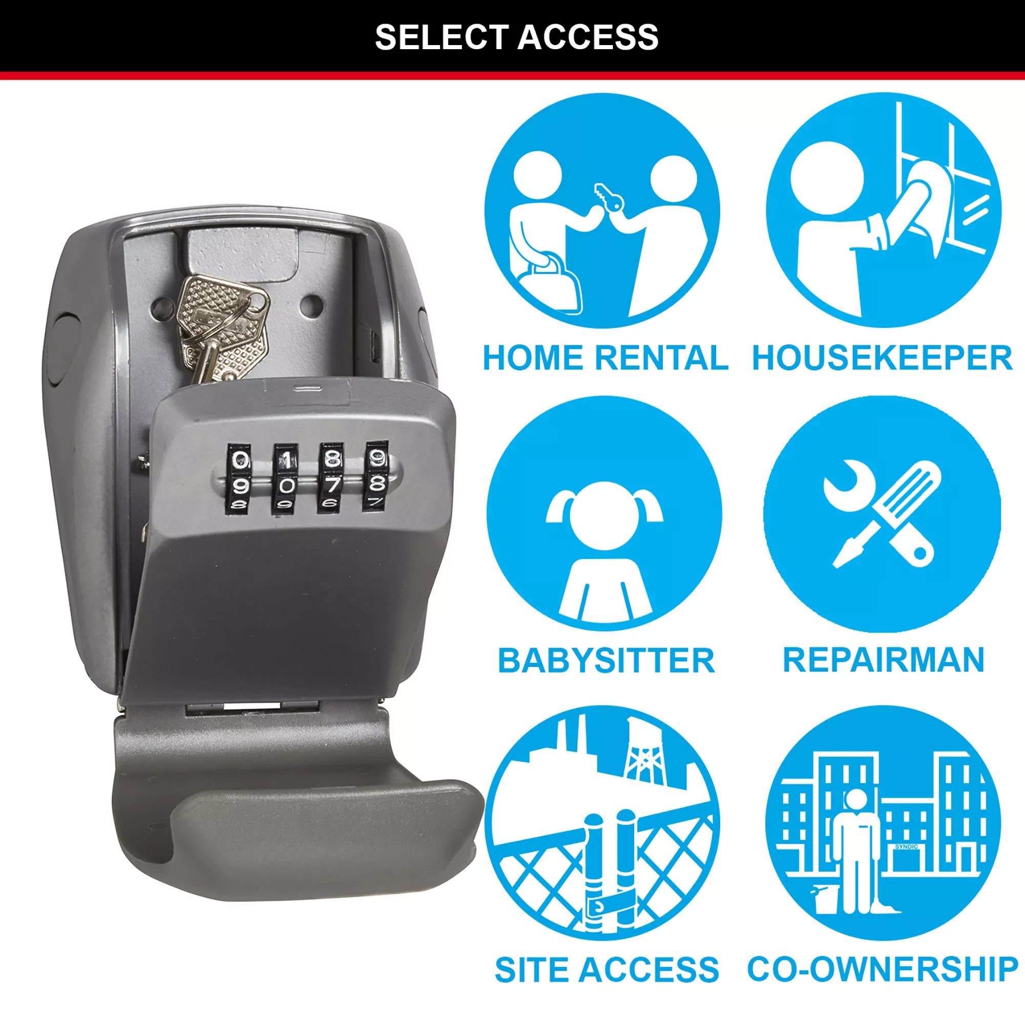 Master Lock Reinforced Security 4 Digit Wall-mounted External Combination Key Safe 5 Master Lock Reinforced Security 4 Digit Wall-mounted External Combination Key Safe - Image 3