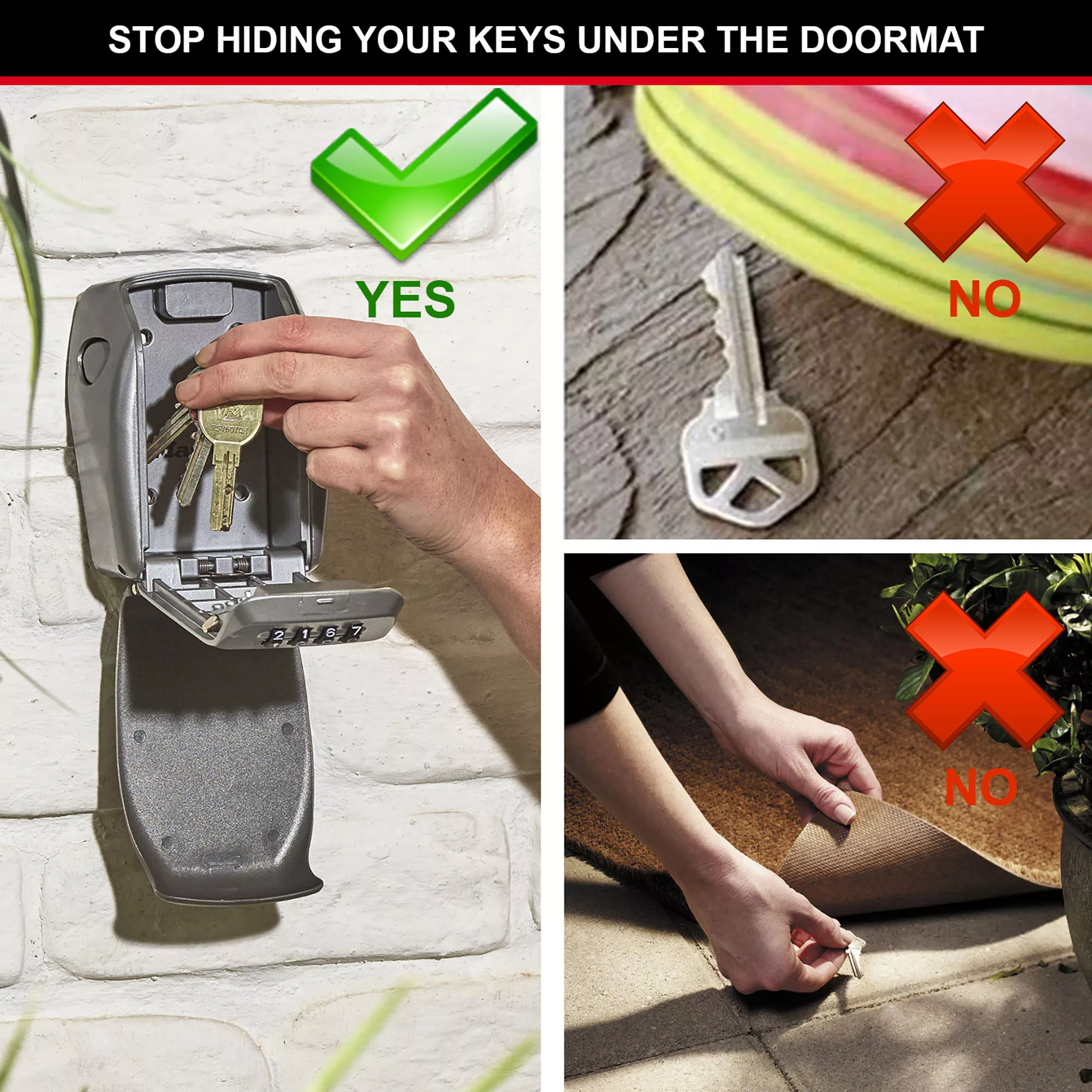 Master Lock Reinforced Security 4 Digit Wall-mounted External Combination Key Safe 7 Master Lock Reinforced Security 4 Digit Wall-mounted External Combination Key Safe - Image 5