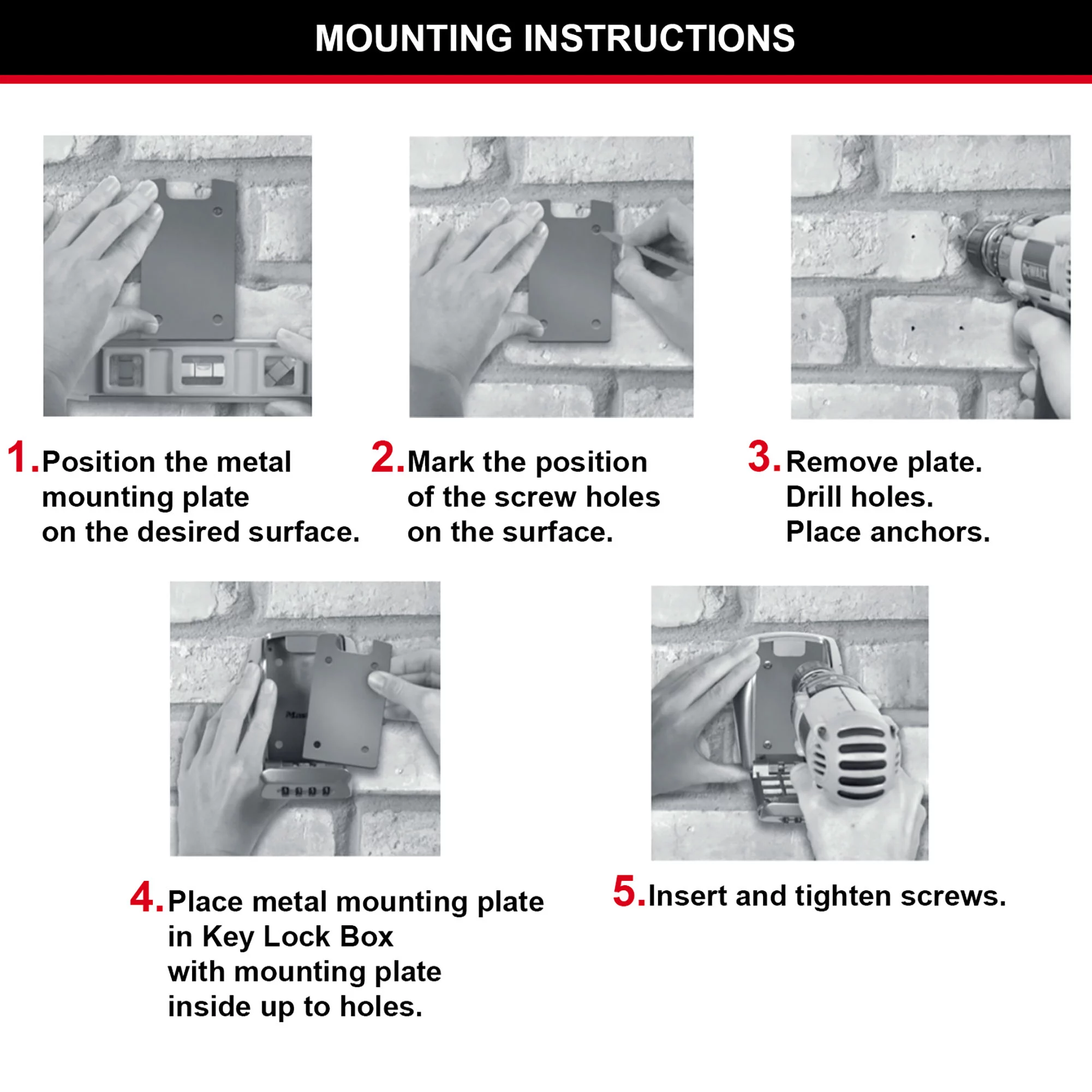 Master Lock Reinforced Security 4 Digit Wall-mounted External Combination Key Safe 10 Master Lock Reinforced Security 4 Digit Wall-mounted External Combination Key Safe - Image 8