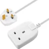 Masterplug 1 Socket 13A White Extension Lead, 8m 2 Masterplug 1 Socket 13A White Extension Lead, 8m -Professional Electrical Lighting Store masterplug 1 socket 13a white extension lead 8m5015056661902 01c bq