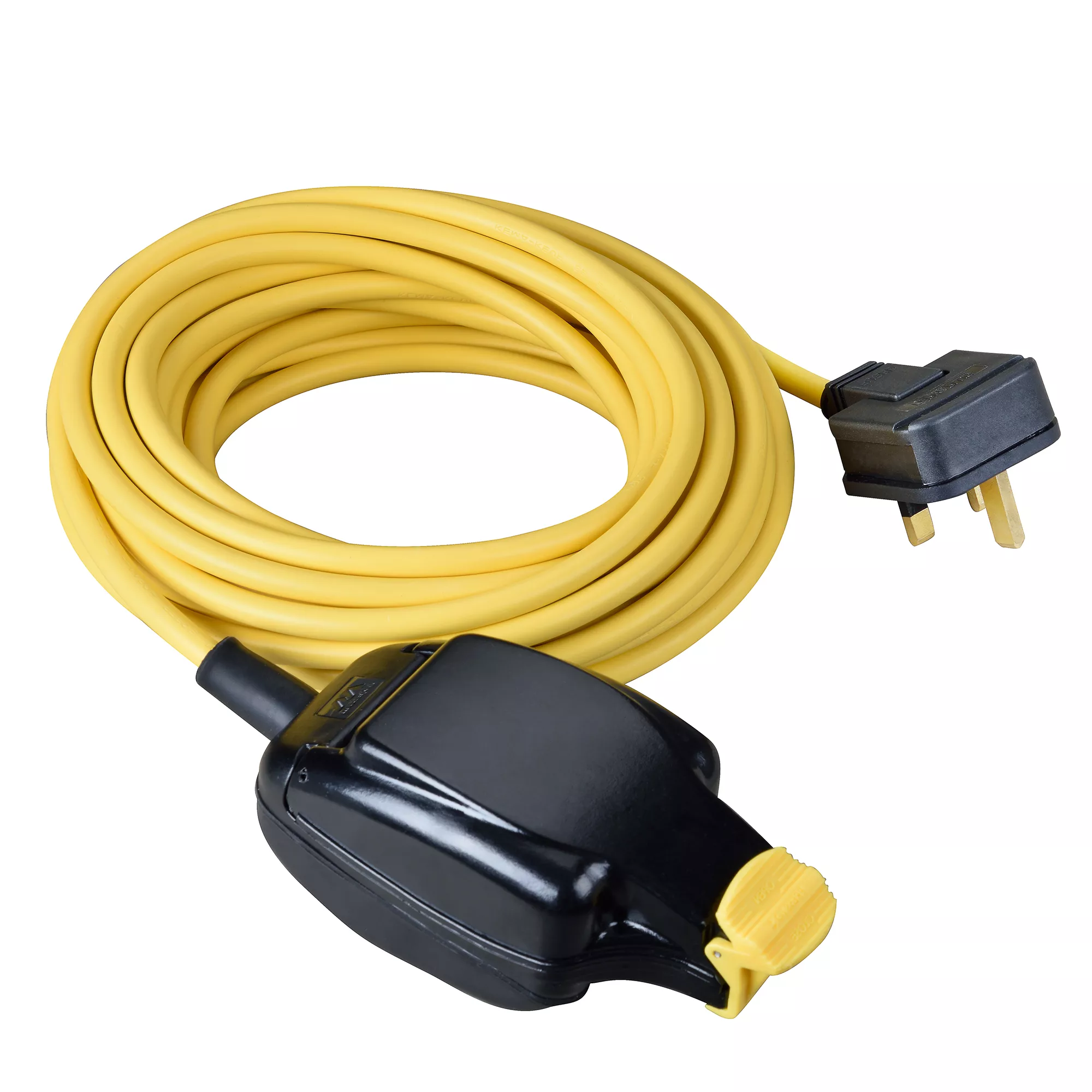 Masterplug 1 Socket 13A Yellow Extension Lead, 10m 4 Masterplug 1 Socket 13A Yellow Extension Lead, 10m - Image 2