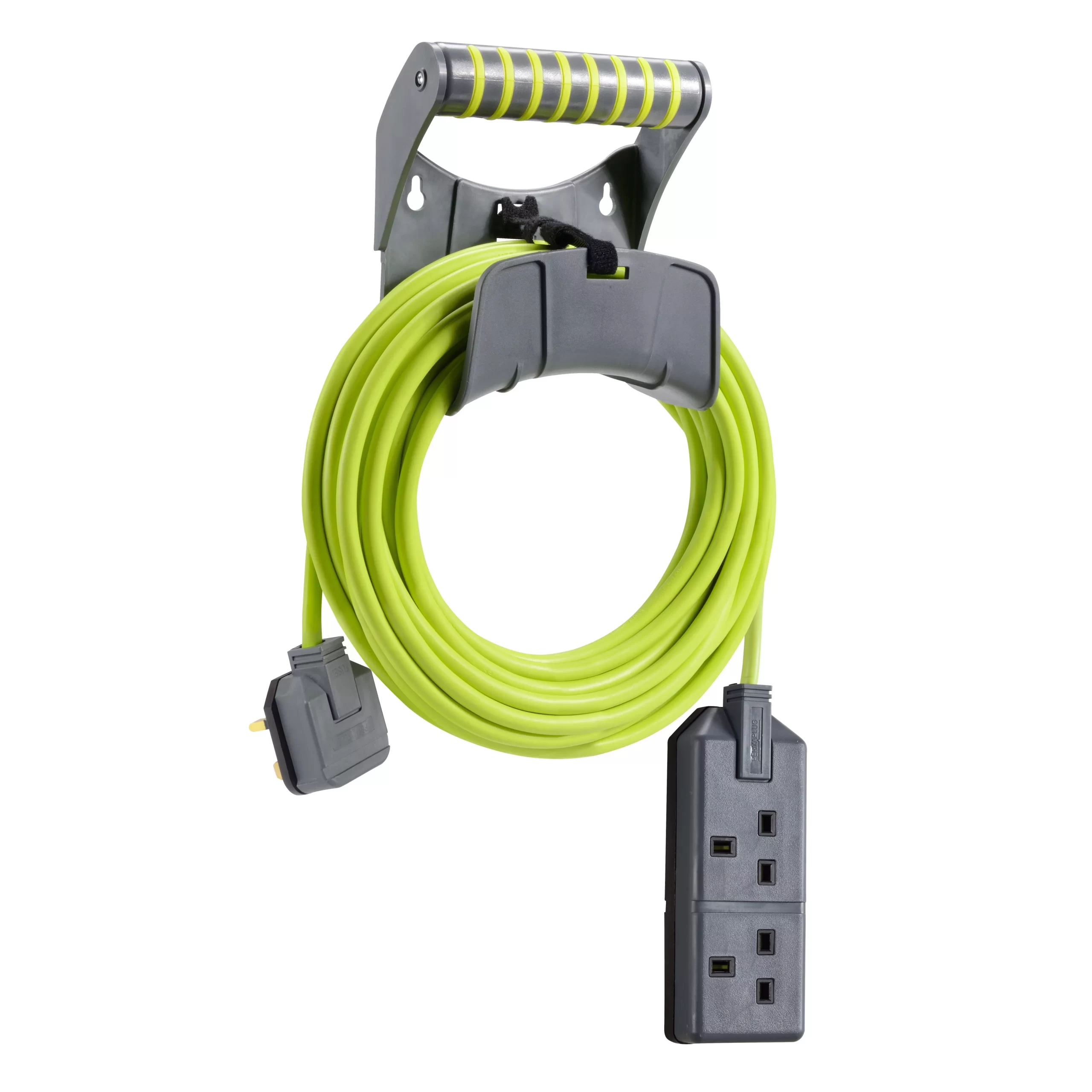 Masterplug 2 Socket 13A Grey & Green Extension Lead, 10m 3 Masterplug 2 Socket 13A Grey & Green Extension Lead, 10m