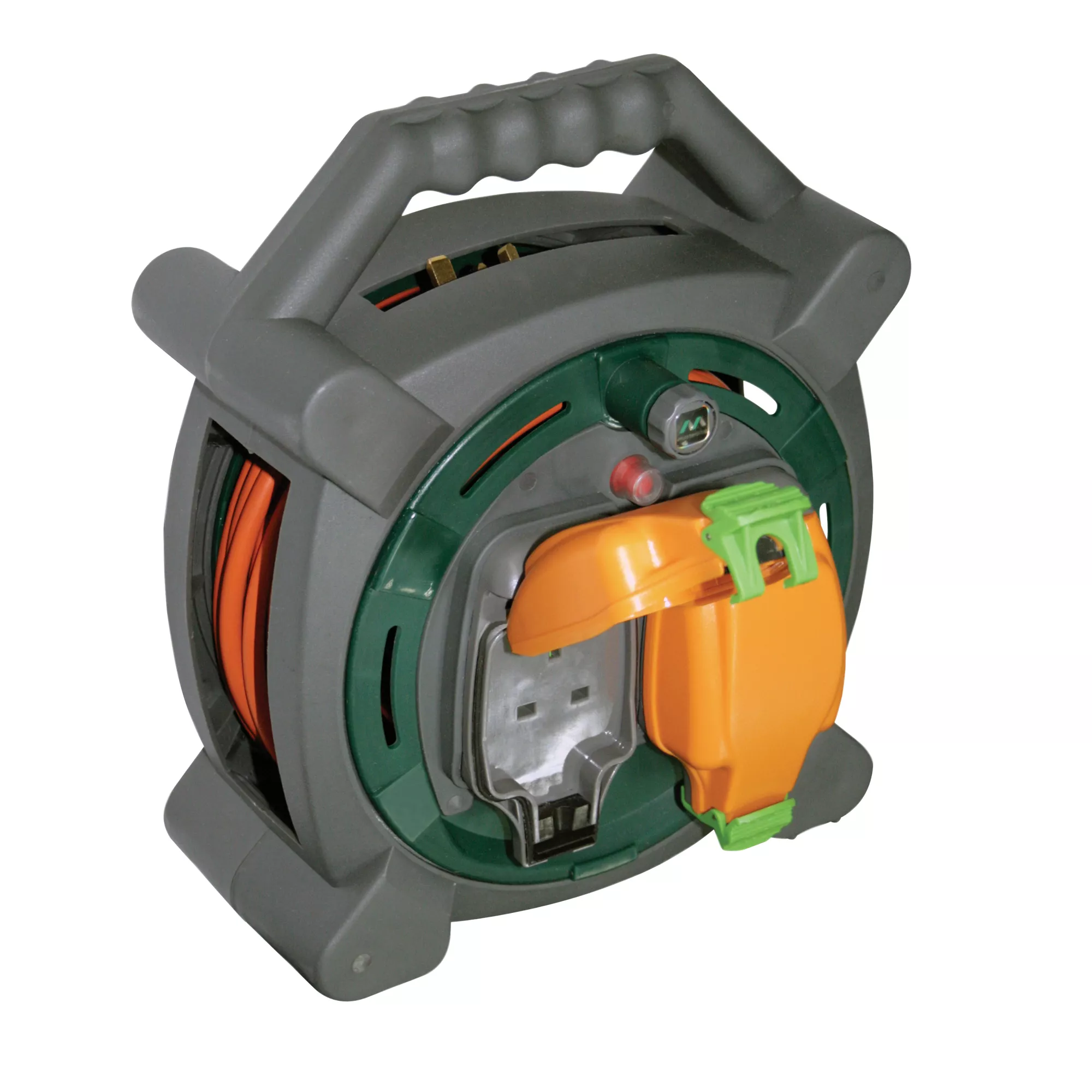 Masterplug 2 Socket Grey Outdoor Cable Reel, 20m 3 Masterplug 2 Socket Grey Outdoor Cable Reel, 20m