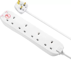 Masterplug 4 Socket 13A Surge Protected White Extension Lead, 2m, Pack Of 2 11 Masterplug 4 Socket 13A Surge Protected White Extension Lead, 2m, Pack Of 2 -Professional Electrical Lighting Store masterplug 4 socket 13a surge protected white extension lead 2m pack of 25015056661919 06c bq