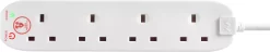 Masterplug 4 Socket 13A Surge Protected White Extension Lead, 4m 8 Masterplug 4 Socket 13A Surge Protected White Extension Lead, 4m -Professional Electrical Lighting Store masterplug 4 socket 13a surge protected white extension lead 4m5015056663814 02c bq