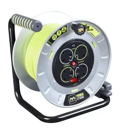 Masterplug 4 Socket Indoor & Outdoor Cable Reel, 25m