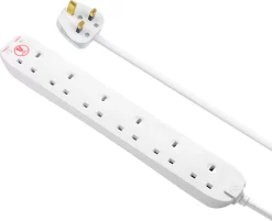 Masterplug 6 Socket 13A Surge Protected White Extension Lead, 2m 11 Masterplug 6 Socket 13A Surge Protected White Extension Lead, 2m -Professional Electrical Lighting Store masterplug 6 socket 13a surge protected white extension lead 2m5015056663746 06c bq