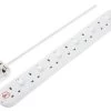 Masterplug 6 Socket 13A Switched Surge Protected White Extension Lead, 2m 2 Masterplug 6 Socket 13A Switched Surge Protected White Extension Lead, 2m -Professional Electrical Lighting Store masterplug 6 socket 13a switched surge protected white extension lead 2m5015056641676 01c bq