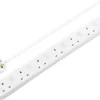 Masterplug 6 Socket 13A Switched White Extension Lead, 2m 2 Masterplug 6 Socket 13A Switched White Extension Lead, 2m -Professional Electrical Lighting Store masterplug 6 socket 13a switched white extension lead 2m5015056662039 01c bq