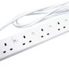 Masterplug 6 Socket 13A White Extension Lead, 2m 2 Masterplug 6 Socket 13A White Extension Lead, 2m -Professional Electrical Lighting Store masterplug 6 socket 13a white extension lead 2m5015056092003 01c