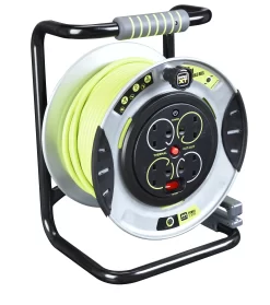 Masterplug Anti Twist 4 Socket Indoor & Outdoor Cable Reel, 30m