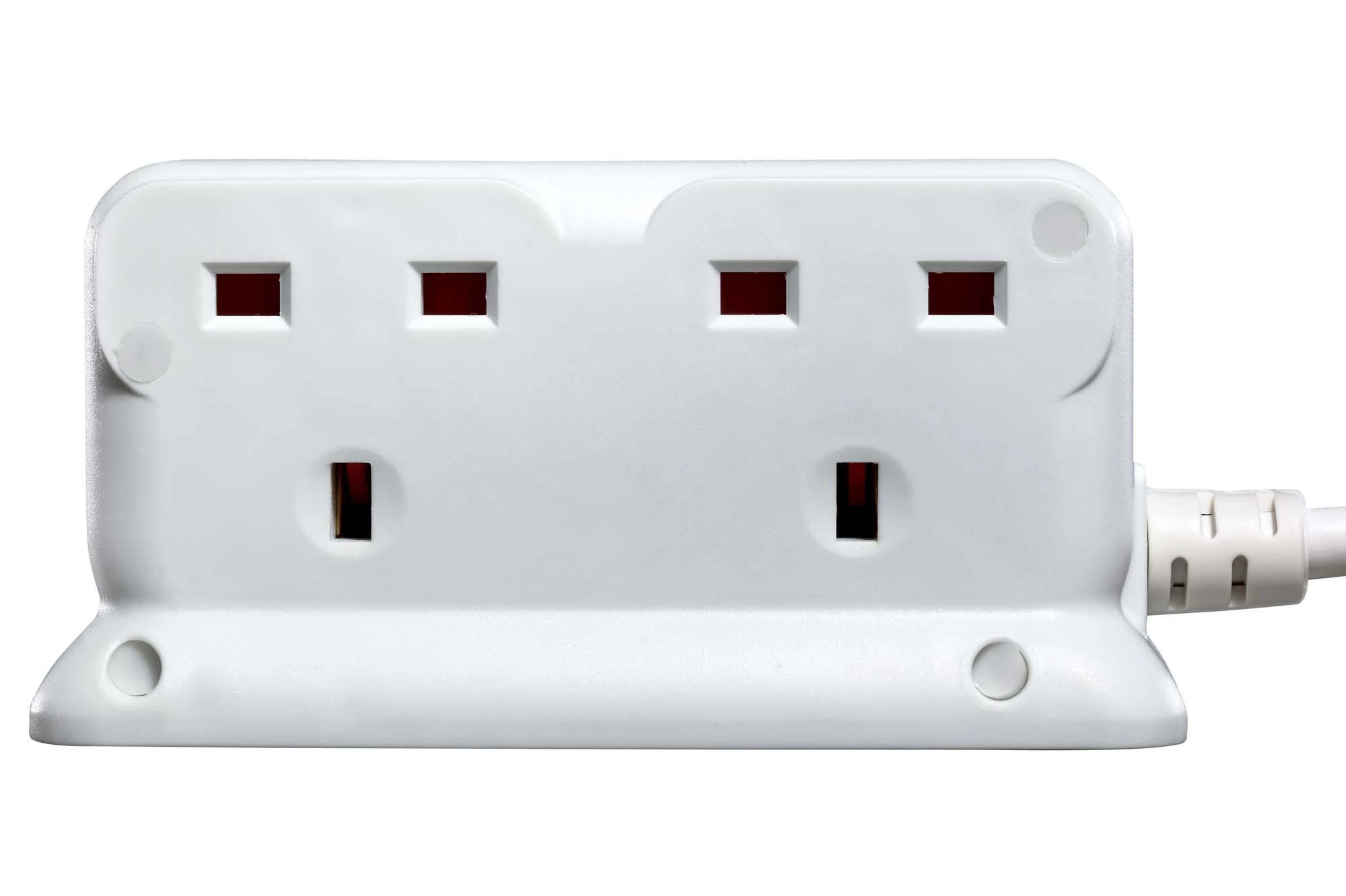 Masterplug Basic 4 Socket Unswitched White Extension Lead, 8m 4 Masterplug Basic 4 Socket Unswitched White Extension Lead, 8m - Image 2