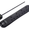 Masterplug Surge Black 13A 4 Socket Extension Lead With USB, 1m 2 Masterplug Surge Black 13A 4 Socket Extension Lead With USB, 1m -Professional Electrical Lighting Store masterplug surge black 13a 4 socket extension lead with usb 1m5015056662428 01c bq