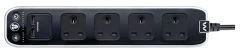 Masterplug Surge Black 4 Socket Extension Lead With USB, 1m 10 Masterplug Surge Black 4 Socket Extension Lead With USB, 1m -Professional Electrical Lighting Store masterplug surge black 4 socket extension lead with usb 1m5015056574783 05C bq