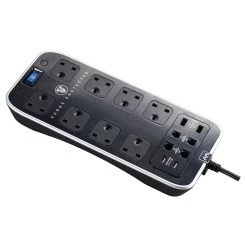 Masterplug Surge Black 8 Socket Extension Lead With USB, 2m 8 Masterplug Surge Black 8 Socket Extension Lead With USB, 2m -Professional Electrical Lighting Store masterplug surge black 8 socket extension lead with usb 2m5015056638881 03C bq