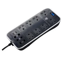 Masterplug Surge Black 8 Socket Extension Lead With USB, 2m 9 Masterplug Surge Black 8 Socket Extension Lead With USB, 2m -Professional Electrical Lighting Store masterplug surge black 8 socket extension lead with usb 2m5015056638881 21c bq