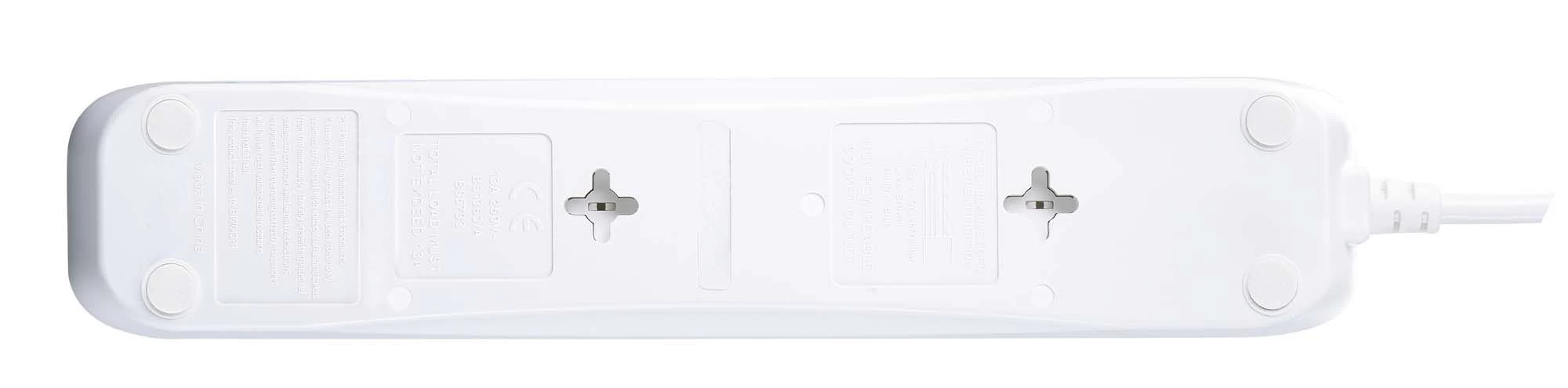 Masterplug Surge White 4 Socket Extension Lead With USB, 1m 6 Masterplug Surge White 4 Socket Extension Lead With USB, 1m - Image 4