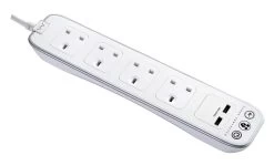 Masterplug Surge White 4 Socket Extension Lead With USB, 1m 15 Masterplug Surge White 4 Socket Extension Lead With USB, 1m -Professional Electrical Lighting Store masterplug surge white 4 socket extension lead with usb 1m5015056539027 36c bq