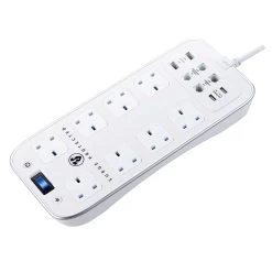 Masterplug Surge White 8 Socket Extension Lead With USB, 2m 11 Masterplug Surge White 8 Socket Extension Lead With USB, 2m -Professional Electrical Lighting Store masterplug surge white 8 socket extension lead with usb 2m5015056638874 21c bq