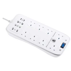 Masterplug Surge White 8 Socket Extension Lead With USB, 2m 13 Masterplug Surge White 8 Socket Extension Lead With USB, 2m -Professional Electrical Lighting Store masterplug surge white 8 socket extension lead with usb 2m5015056638874 23c bq