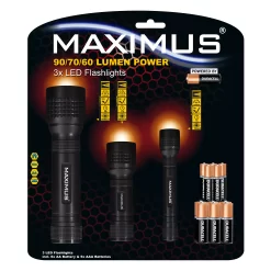 Maximus Black LED Battery-powered Torch, Pack Of 3 11 Maximus Black LED Battery-powered Torch, Pack Of 3 -Professional Electrical Lighting Store maximus black led battery powered torch pack of 30884620050221 02i bq