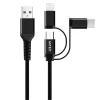 MiTEC USB A - Lightning, Micro-USB & USB C Charging Cable, 1m, Black 2 MiTEC USB A - Lightning, Micro-USB & USB C Charging Cable, 1m, Black -Professional Electrical Lighting Store mitec usb a lightning micro usb usb c charging cable 1m black5060745410729 02c bq