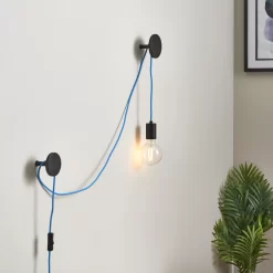 Miya Black Plug-in Wall Light