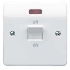 MK 32A Rocker Raised Slim Control Switch With LED Indicator Gloss White