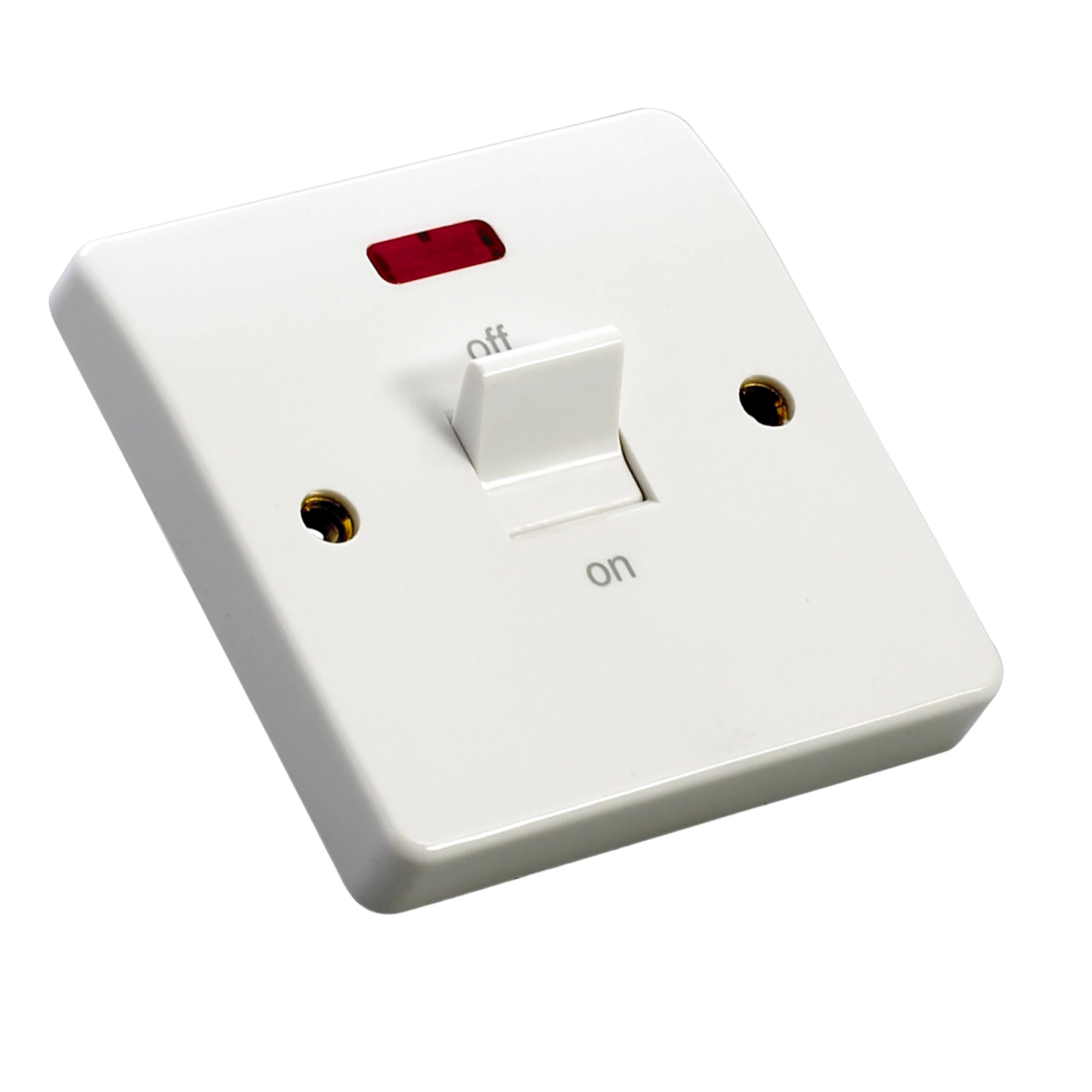 MK 32A Rocker Raised Slim Control Switch With LED Indicator Gloss White 4 MK 32A Rocker Raised Slim Control Switch With LED Indicator Gloss White - Image 2