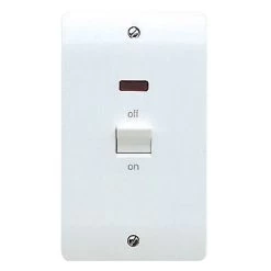 MK 45A Rocker Raised Slim Control Switch Gloss White