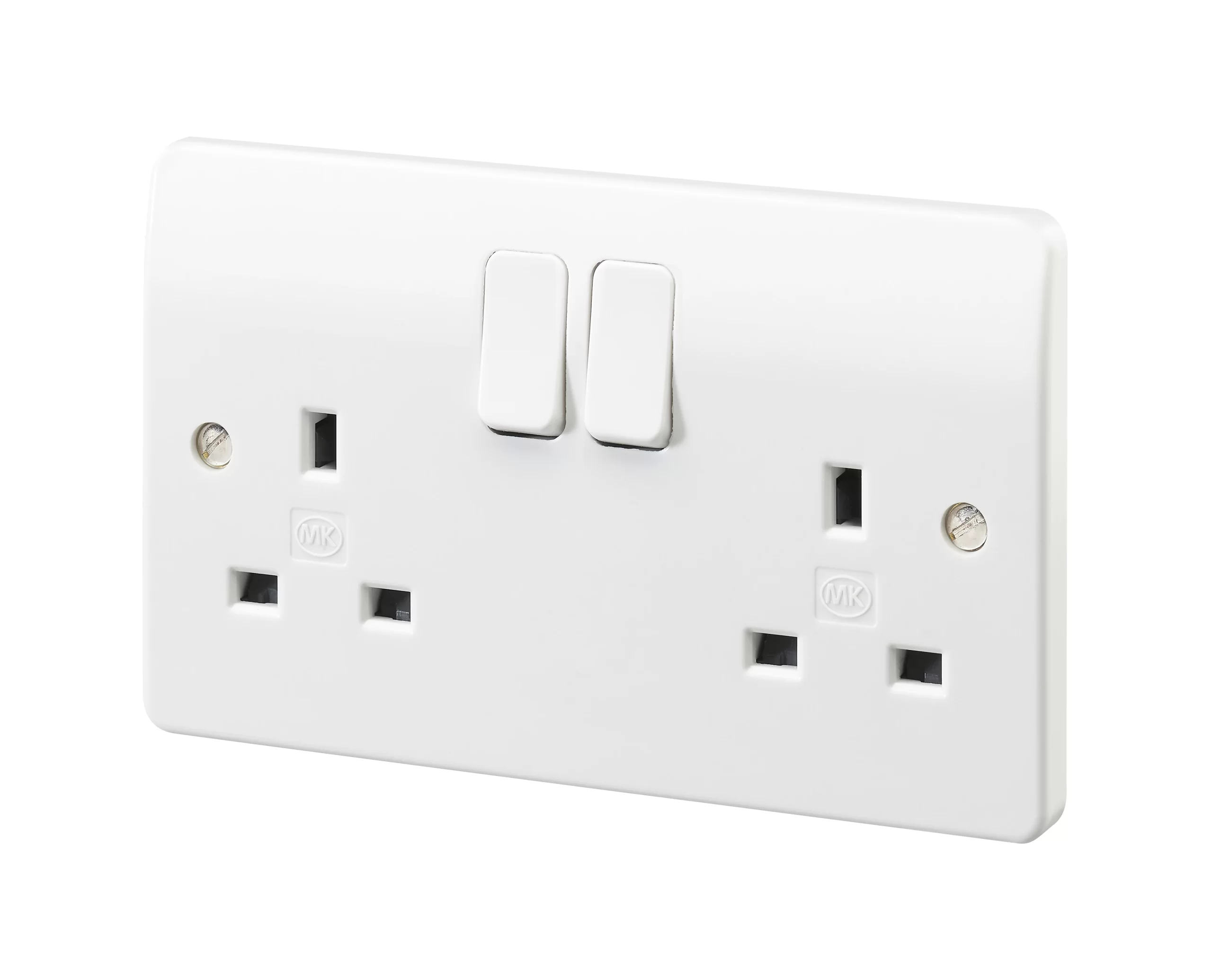 MK White Double 13A Rapid Fix Socket, Pack Of 5 3 MK White Double 13A Rapid Fix Socket, Pack Of 5