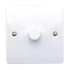 MK White Raised Slim Profile Single 2 Way Dimmer Switch