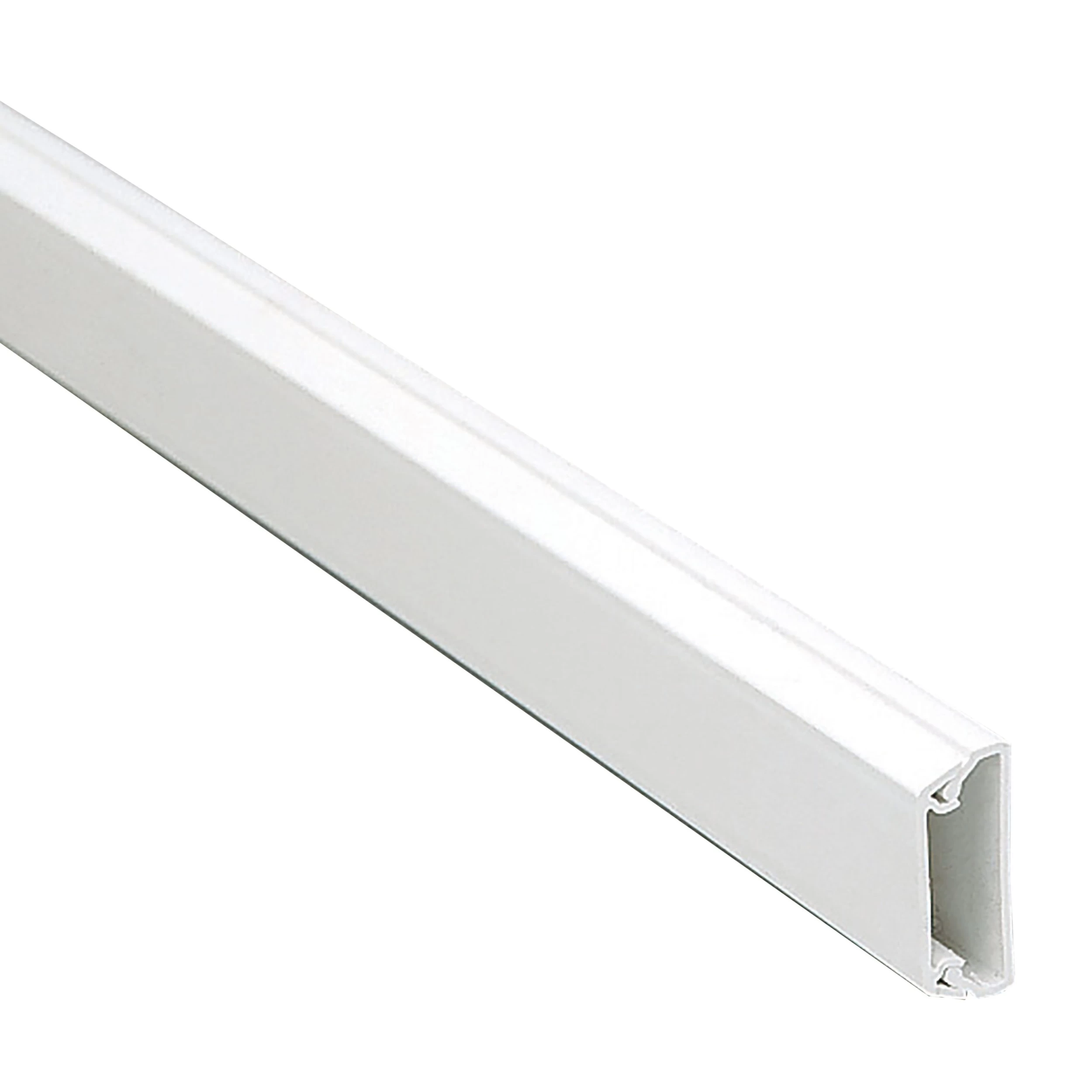 MK White Square Mini Trunking,(W)50mm (L)2m 3 MK White Square Mini Trunking,(W)50mm (L)2m