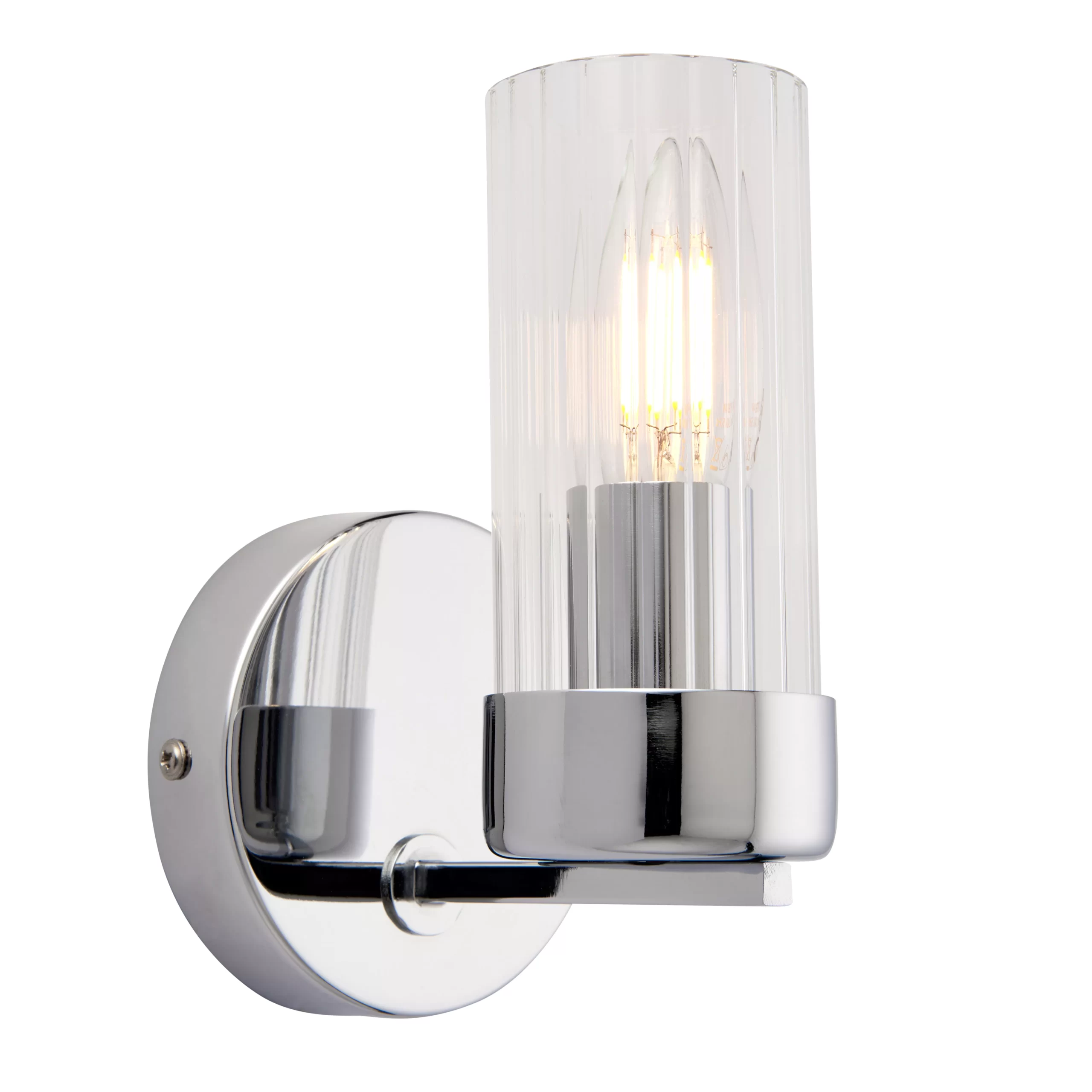 Nicholas Chrome Effect Wired Wall Light 3 Nicholas Chrome Effect Wired Wall Light