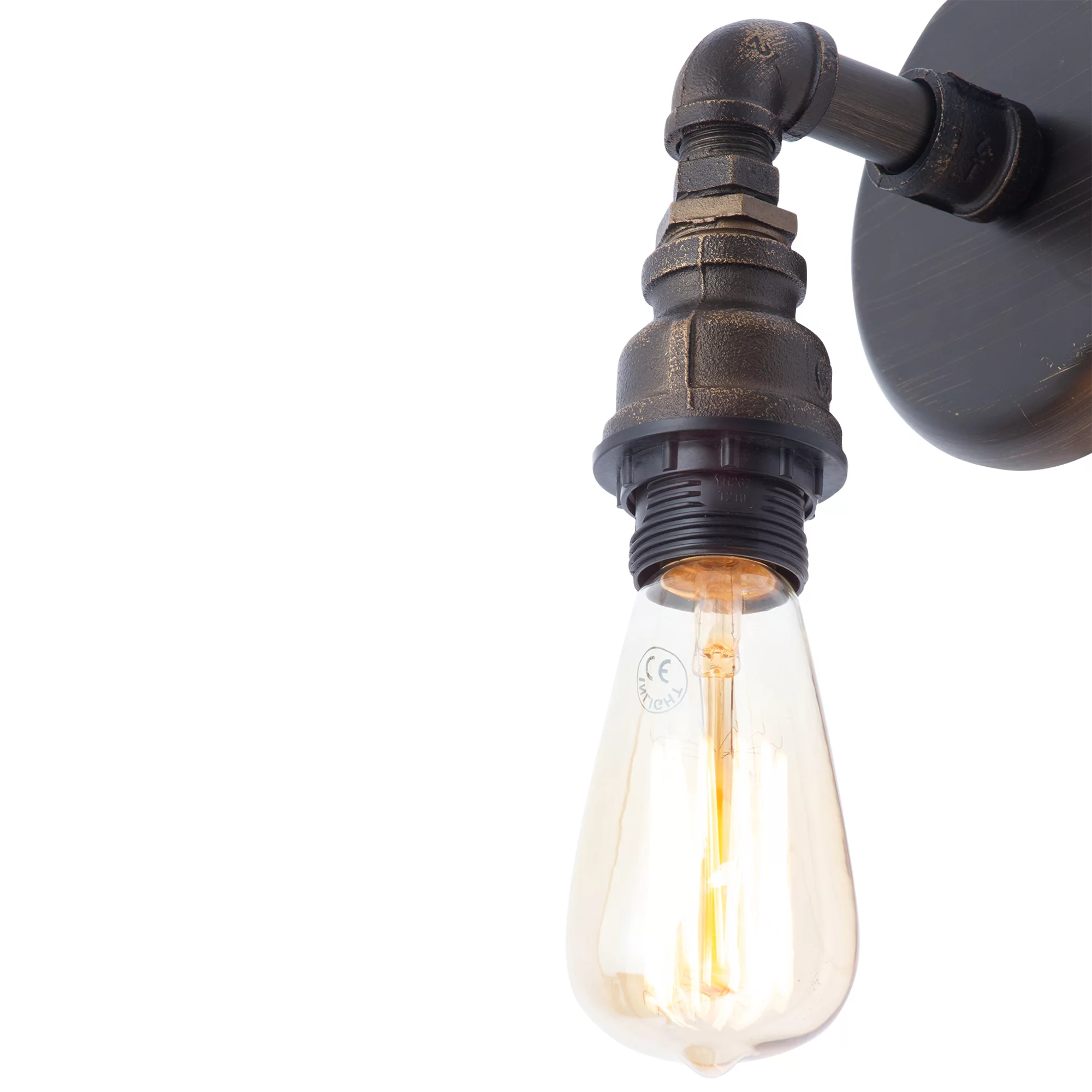 Parel Pipe Bronze Effect Wall Light 6 Parel Pipe Bronze Effect Wall Light - Image 4