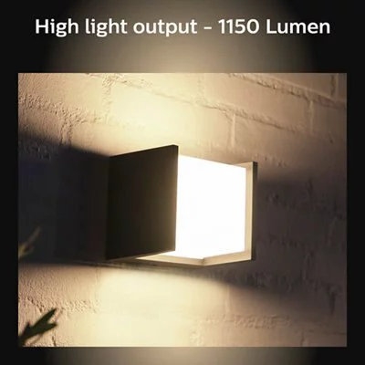 Philips Hue Fixed Matt Picture Frame Mains-powered LED Outdoor Lantern Wall Light 1150lm (Dia)14cm 4 Philips Hue Fixed Matt Picture Frame Mains-powered LED Outdoor Lantern Wall Light 1150lm (Dia)14cm - Image 2